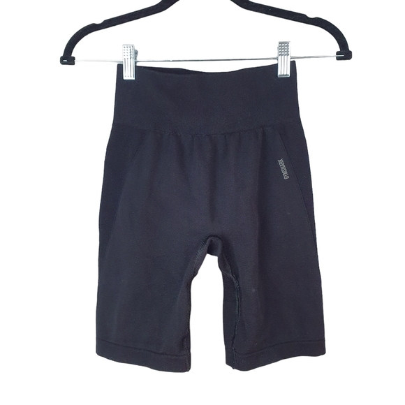 GYMSHARK 8 Inch Bike Shorts High Waist Butt Contour Black‎ Women's Size S - Picture 2 of 7